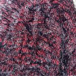 Rock & Republic Red & Black V Neck Eyelash Knit Sweater Photo 2