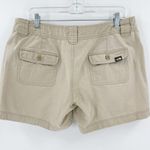 The North Face Tan Cotton Zip Fly Pocket Casual Shorts Women's Size Large FLAWED Photo 1