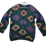 Vintage Cricket Hand Knit Wool Cardigan Sweater Women’s Medium Green Cottagecore Photo 0