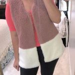 JODIFL  size small pink furry sweater vest Photo 1