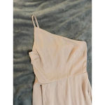 Show Me Your Mumu NWOT SMY MuMu Shannon One Shoulder Formal Dress Maxi‎ Size XS Dusty Blush Crisp Photo 6