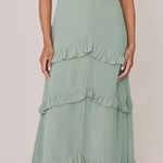 Revelry Formal Dress 8 Amelia Green Sage Bridesmaid Gown Prom Long Boho Fairy Photo 0