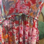 Free People  Juliana Cherry Combo Abstract Flowy Maxi Dress Photo 2