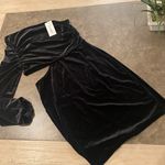 Simplee Women's One Shoulder Velvet Bodycon Dress Sexy Cut Out Club Cocktail Wedding Mini Dress Photo 4