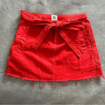 BDG  Urban Outfitters Twill Frayed Mini Skirt red size M Photo 2