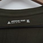 American Giant Womens XL Olive Green V Neck T Shirt Made in USA Cotton Tee Photo 2