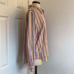 Kate Hill Rainbow multicolor long sleeve button up Photo 12