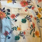 Croft & Barrow  Womens XL Floral Print Button Down Shirt Long Sleeve Cotton Blend Photo 2