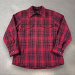 Woolrich Vintage  Buffalo Plaid Wool Jacket Women's Small Light Shacket Red Photo 0