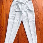 Loft  Paper Bag Waist Cotton Linen Ankle Straight Leg White Pants Women’s Size S Photo 0