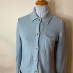 Salvatore Ferragamo  | vintage light blue cashmere collared cardigan sweater S Photo 1