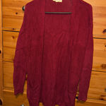 Pink Rose , Small Maroon Women’s Sweater Cardigan Photo 0