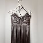 ALC Frank NWOT A.L.C. Ariya Vegan Leather Maxi Dress Gown Size XL Brown Photo 5