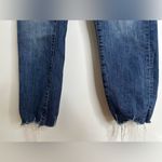 ZARA Jeans Size 8 Womens Skinny Mid Rise Dark Wash Blue Denim. Distressed. Photo 2