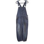 Wrangler Relaxed Fit Denim Overalls Blue Indigo Distressed barrel leg XL Photo 1