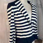 White House | Black Market Navy Blue and White Blazer Jacket Size 8 Photo 1
