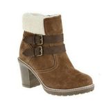 White Mountain Joker Taupe Suede Heeled Ankle New Condition Photo 1