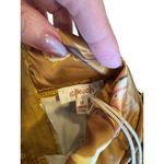 A Peuch Ruched Puff Sleeve Mock Neck Floral Print Mini Dress Brown M Size M Photo 8