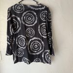 Jane Ashley Shirt Y2k XL Black Gray Spiral Tie Dye Long Sleeve Sparkle Top Artsy Photo 7