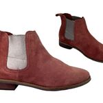 Toms Ella Suede Ankle Chelsea Boot Sz 7 Metallic Insets Rustic Rose Photo 2