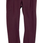 Yogalicious  Lux Burgundy High Rise Full Length Leggings XS Athletic Yoga Pants Photo 0