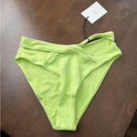 ONIA Isla Crisscross Bikini Bottom High Waisted Cutout Sharp Sea Green Size S Photo 3