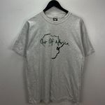 Hanes Vintage Y2K Out of Africa Kenya T-Shirt  Beefy XL Gray Map Graphic Photo 10