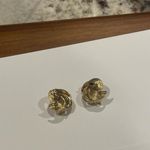 Givenchy Pretty Vintage Signed Gold Tone Clip On Earrings Photo 3