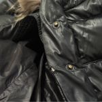 SAM. Women’s XS Black Infinity Fur Trim Hooded Belted 3/4 Length Puffer Jacket Photo 11