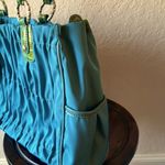 Brighton : Teal & Green (U094079) Ruched Handbag- Silver Tone- mark Photo 5
