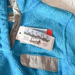 Jachs Jach’s Blue And Grey Button Up Fuzzy Pullover Size Medium Photo 3