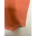 Carhartt Salmon & Yellow Crew Neck Logo T-Shirt Short Sleeve EUC Sz Sm Cotton Photo 2