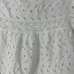 ECI  New York White Tiered Eyelet Lace Boho Bohemian Midi Skirt Size Small Photo 2