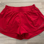 Lululemon  Hotty Hot Short II Long 4" Dark Red Women Size 6 Photo 0