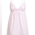 SKIMS  Cotton Poplin Sleep Mini Dress – Cherry Blossom Stripe – Size M – NWT Photo 1