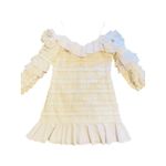 Alexis  Calypso short dress size Small White/ cream cold-shoulder embroidered Photo 6