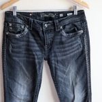 Miss Me Miss‎ Me Jeans Signature Rise Skinny Women's 31 Dark Wash Embellished JSJ88552 Photo 4