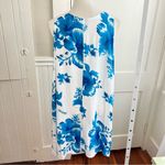Hawaiian A Line Dress by Aloha Fashions One Size White & Blue Hawaii Time Size L Photo 1