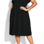Loralette Doll Up Plain Short Sleeves Babydoll Dress in Black, Size 18 NEW w/Tag Black Photo 0