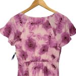 Abound  Abstract Pink Floral V-neck Cutout Mini Skater Dress Size Small NWT Photo 5