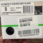 APL  Shearling Slides Parchment Black Leopard Shearling Fuzzy size 8 new in box Photo 4