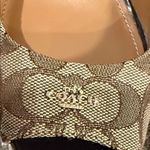 Coach  FERRY sling back peep toe heels with signature monogram and buckles Photo 5