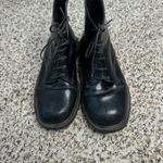 J.Crew Vintage Black Leather Lace Up Ankle Boots Made in Italy Size 36 US 5.5 Photo 5