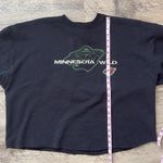Vintage 90s Minnesota Wild Embroidered Crewneck Cropped Sweatshirt Size XL Photo 2