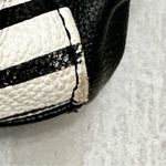 Betsey Johnson Black and White Striped Tote Bag Hot Pink Pom Y2K Travel Classic Photo 9