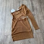 Princess Polly Keaton mini Elegant One-Shoulder Brown Dress Photo 5