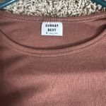 Aritzia Sunday Best Chocolate Brown Long Sleeve Cropped Ribbed Top Photo 2