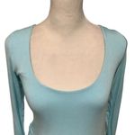 Sexy Mama Brand Blue Aqua Long Sleeve Dress Size 1 aka Small Photo 2