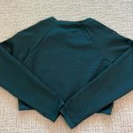 Aerie Cropped Green Long sleeve Workout Top Photo 2