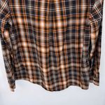 Garnet Hill Garnet Hill Grunge Flannel Button-up Shirt Womens 10 Cotton Blue Plaid Photo 9